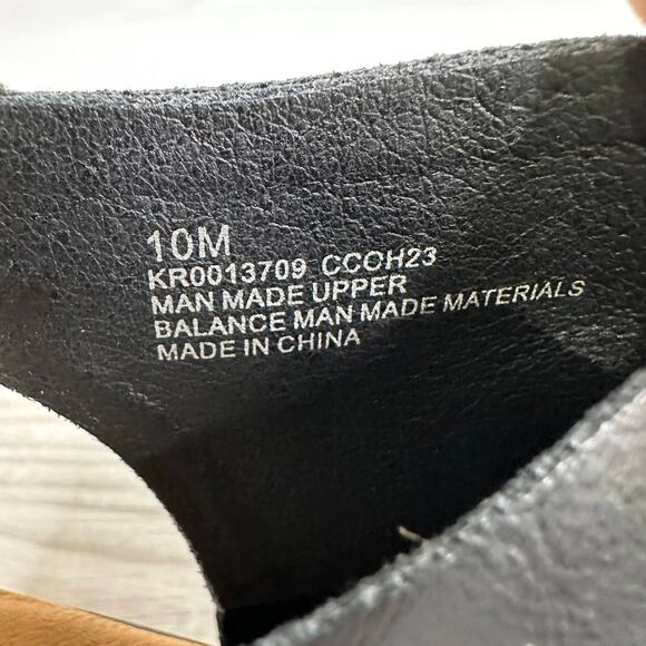 Korks Arden Clog Sandal 10M Black Leather Studded Platform Chunky Heel KR0013709 - Picture 10 of 10